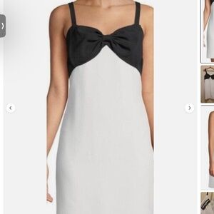 Chanel inspired bow, detailed cocktail dress.
